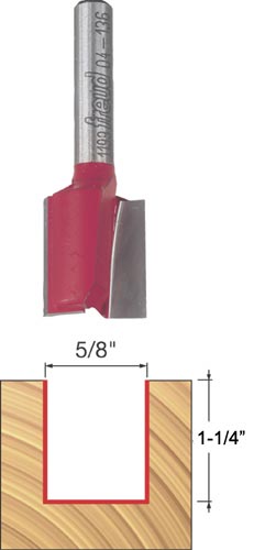 thumbnail image 2 of Freud 10mm Straight Router Bit - Double Flute 1/4-Inch Shank For Woodworking 2 of 12