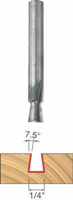 Freud 22-124 Dovetail Router Bit – 1/2" Diameter, 14-Degree, 1/4" Shank