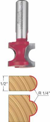 1 PC 12mm 1/2 Shank Bullnose Half Round Bit Endmill Router Bits Wood 2