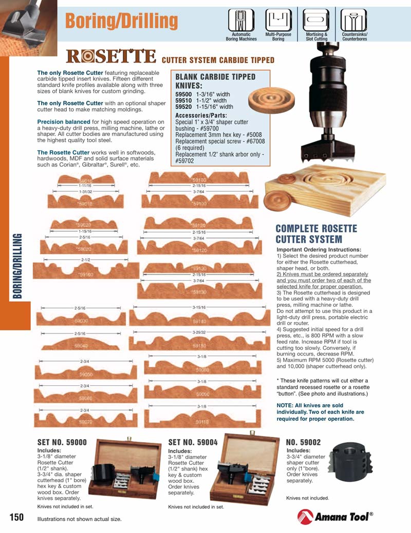 Amana 59120 CARBIDE TIPPED ROSETTE KNIFE