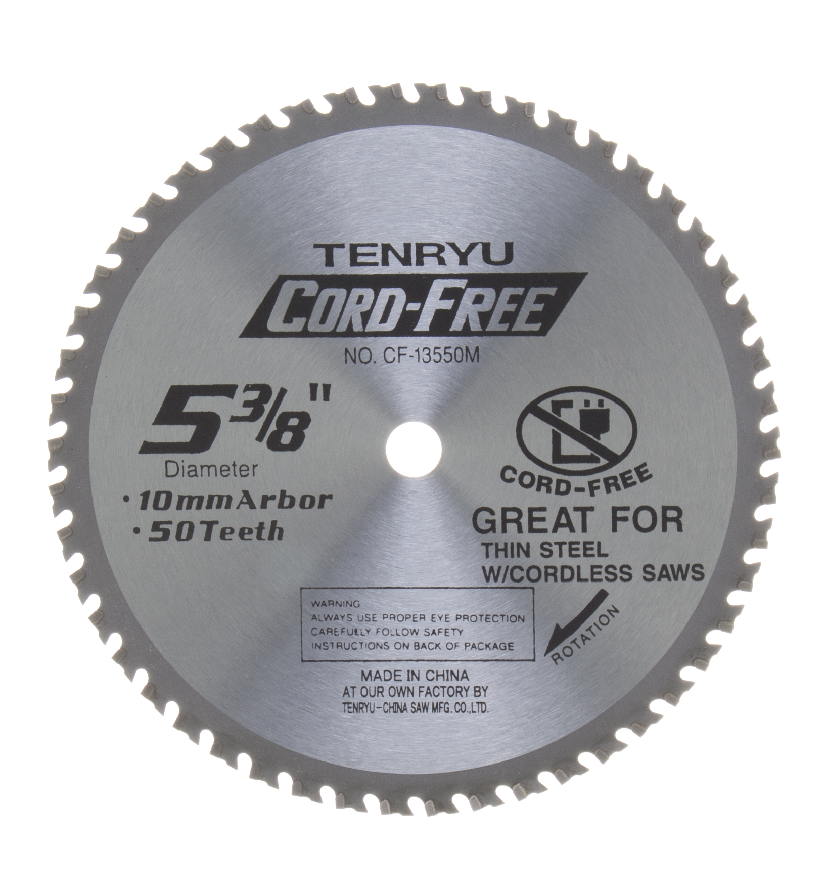 Tenryu CF-13550M 5-3/8" Carbide Tipped Saw Blade ( 50 Tooth MTCG Grind