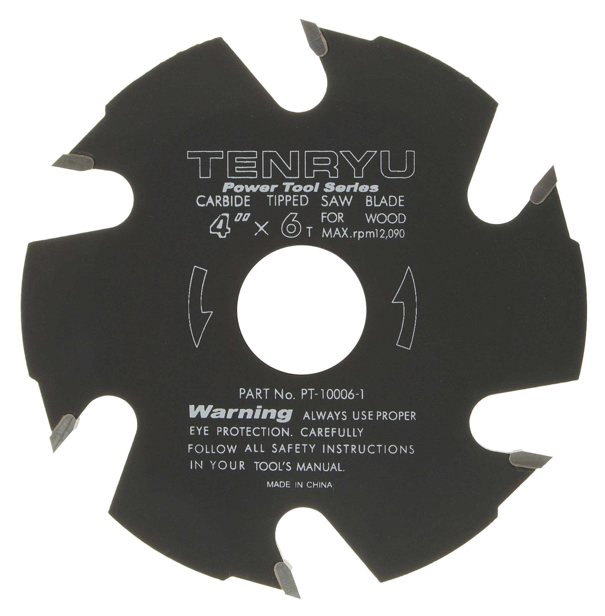 Tenryu PT-10006-1 4" Carbide Tipped Saw Blade ( 6 Tooth Ftg Grind