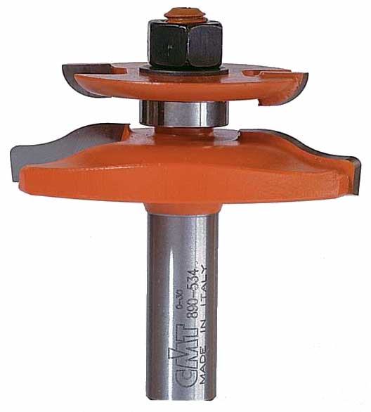 CMT 890.534.11 Short Ogee Raised Panel Router Bit With Back Cutter 1/2