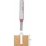 [FREUD 05-136]  1/4" Diameter X 3/4" Single Flute Straight Router Bit With 3/8" Shank