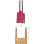 [FREUD 08-166]  7/8" Diameter X 1" Double Flute Straight Router Bit With 3/8" Shank