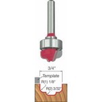 [FREUD 39-512]  3/4" Diameter Top Bearing Double Cove Groove Router Bit (1/4" Shank)