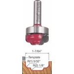[FREUD 39-514]  1-7/64" Diameter Top Bearing Double Cove Groove Router Bit With 3/8" Shank