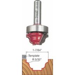 [FREUD 39-524]  1-7/64" Diameter Top Bearing Ogee Fillet Groove Router Bit With 3/8" Shank