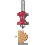 [FREUD 82-512]  3/8" Radius (3/4" Bull Nose Height) Bull Nose Router Bit With Bearing (1/2" Shank)
