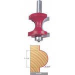 [FREUD 82-515] 5/8" Radius (1-1/4" Bull Nose Height) Bull Nose Router Bit With Bearing (1/2" Shank)