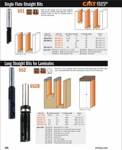 [CMT 651.681.11] 5/16" Diameter X 20mm Single Flute Replaceable Carbide Straight Router Bit With 1/2" Shank