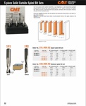 [CMT 192.000.02] 5 Piece Solid Carbide Downcut Spiral Router Bit Set