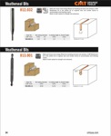 [CMT 813.001.11] 9/64" Diameter X 5/16" Cutting Length Solid Carbide Weather Seal Routerbit (1/4" Shank)