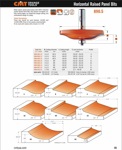 [CMT 890.502.11] 3-1/4" Diameter X 19/32" Cutting Height 2-Flute Short 15  degree Straight Angle Raised Panel Router Bit (1/2" Shank) (Profile B)