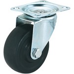 [WOODSTOCK D2622] 2" Black Rubber Caster 65 Lbs., Plate, Swivel