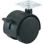 [WOODSTOCK D2632] 2" Nylon Furniture Caster 65 Lbs., Plate, Swivel