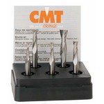 [CMT 191.000.02] 5 Piece Solid Carbide Upcut Spiral Router Bit Set