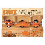 [CMT 800.513.11] Three Piece Kitchen Ogee Raised Panel Router Bit Set With 1/2" Shank