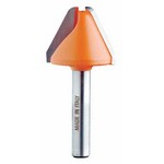 [CMT 849.001.11] 1" Diameter 60 Degree X 3/4" Cutting Length 2-Flute Lettering Router Bit (1/4" Shank)