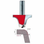 [FREUD 85-157] 1/2" Radius X 7/8" Height 13 Degree Angle Round Over Bowl Router Bit (1/2" Shank) (For Gruber, Royal Stone, Transolid, And Hi-Macs Bowls)