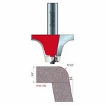 [FREUD 85-160] 1/2" Radius X 1-1/8" Height 10 Degree Angle Round Over Bowl Router Bit (1/2" Shank) (For Avonite, Corian, Fountainhead & Formica Bowls, Transolid & Macs Sinks)