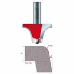 [FREUD 85-166] 1/2" Radius X 1-1/4" Height 10 Degree Angle Round Over Bowl Router Bit (1/2" Shank) (For Avonite, Corian, Fountainhead & Formica Bowls, Transolid & Macs Sinks)