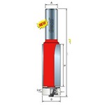 [FREUD 85-227] 3/4" Diameter X 1-3/4" Height Solid Surface Flush Trim Router Bit (1/2" Shank)