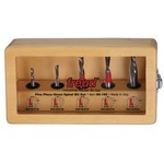 [FREUD 90-160] 5pc Down Cut Spiral Router Bit Set