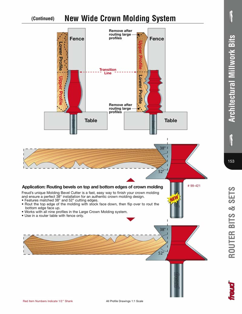 Freud 99-421 Molding Bevel Bit